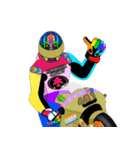 Moto Race Rainbow-colored Riders 461@04（個別スタンプ：35）