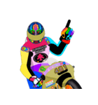 Moto Race Rainbow-colored Riders 461@04（個別スタンプ：36）
