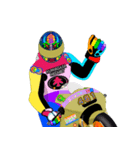 Moto Race Rainbow-colored Riders 461@04（個別スタンプ：40）