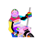 Moto Race Rainbow-colored Riders 68 @04（個別スタンプ：6）
