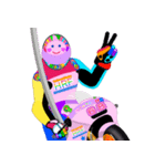 Moto Race Rainbow-colored Riders 68 @04（個別スタンプ：17）