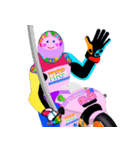 Moto Race Rainbow-colored Riders 68 @04（個別スタンプ：18）