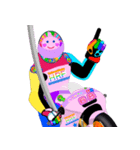 Moto Race Rainbow-colored Riders 68 @04（個別スタンプ：21）