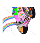 Moto Race Rainbow-colored Riders 68 @04（個別スタンプ：26）