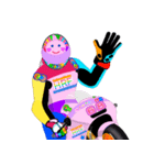 Moto Race Rainbow-colored Riders 68 @04（個別スタンプ：31）