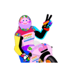 Moto Race Rainbow-colored Riders 68 @04（個別スタンプ：32）