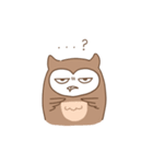 フクロウと友人（個別スタンプ：1）