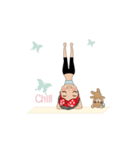 Red Bow Yoga in the Garden（個別スタンプ：15）