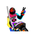 Moto Race Rainbow-colored Riders 96 @04（個別スタンプ：17）