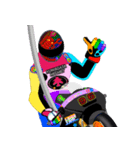 Moto Race Rainbow-colored Riders 96 @04（個別スタンプ：22）