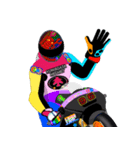 Moto Race Rainbow-colored Riders 96 @04（個別スタンプ：31）