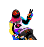 Moto Race Rainbow-colored Riders 96 @04（個別スタンプ：32）