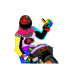 Moto Race Rainbow-colored Riders 96 @04（個別スタンプ：35）