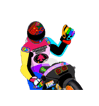 Moto Race Rainbow-colored Riders 96 @04（個別スタンプ：40）