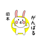 岡本用 シロウサけいたん（個別スタンプ：26）