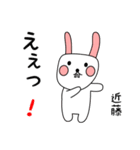 近藤用 シロウサけいたん（個別スタンプ：33）