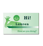 名刺風日常会話『Lauren』専用（個別スタンプ：4）