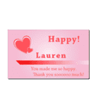 名刺風日常会話『Lauren』専用（個別スタンプ：12）