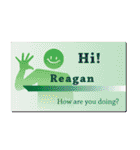 名刺風日常会話『Reagan』専用（個別スタンプ：4）