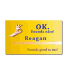 名刺風日常会話『Reagan』専用（個別スタンプ：6）