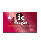 名刺風日常会話『Reagan』専用（個別スタンプ：9）