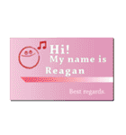 名刺風日常会話『Reagan』専用（個別スタンプ：20）