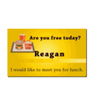 名刺風日常会話『Reagan』専用（個別スタンプ：35）