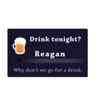 名刺風日常会話『Reagan』専用（個別スタンプ：37）