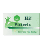 名刺風日常会話『Victoria』専用（個別スタンプ：4）