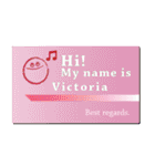 名刺風日常会話『Victoria』専用（個別スタンプ：20）