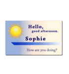 名刺風日常会話『Sophie』専用（個別スタンプ：2）