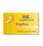 名刺風日常会話『Sophie』専用（個別スタンプ：6）