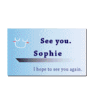 名刺風日常会話『Sophie』専用（個別スタンプ：40）