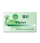 名刺風日常会話『Violet』専用（個別スタンプ：4）