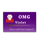 名刺風日常会話『Violet』専用（個別スタンプ：10）