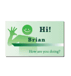 名刺風日常会話『Brian』専用（個別スタンプ：4）