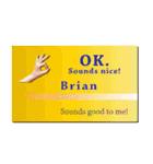 名刺風日常会話『Brian』専用（個別スタンプ：6）