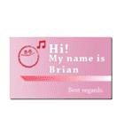 名刺風日常会話『Brian』専用（個別スタンプ：20）