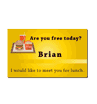 名刺風日常会話『Brian』専用（個別スタンプ：35）