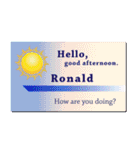 名刺風日常会話『Ronald』専用（個別スタンプ：2）