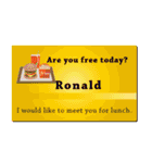 名刺風日常会話『Ronald』専用（個別スタンプ：35）