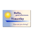 名刺風日常会話『Timothy』専用（個別スタンプ：2）