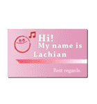 名刺風日常会話『Lachian』専用（個別スタンプ：20）