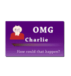 名刺風日常会話『Charlie』専用（個別スタンプ：10）