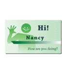 名刺風日常会話『Nancy』専用（個別スタンプ：4）