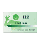 名刺風日常会話『Hellen』専用（個別スタンプ：4）