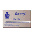 名刺風日常会話『Hellen』専用（個別スタンプ：8）