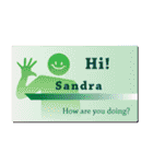 名刺風日常会話『Sandra』専用（個別スタンプ：4）