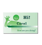 名刺風日常会話『Carol』専用（個別スタンプ：4）