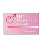 名刺風日常会話『Carol』専用（個別スタンプ：20）